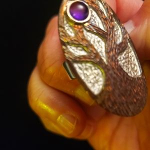 Sterling Silver & Copper Artisan made Tree Ring